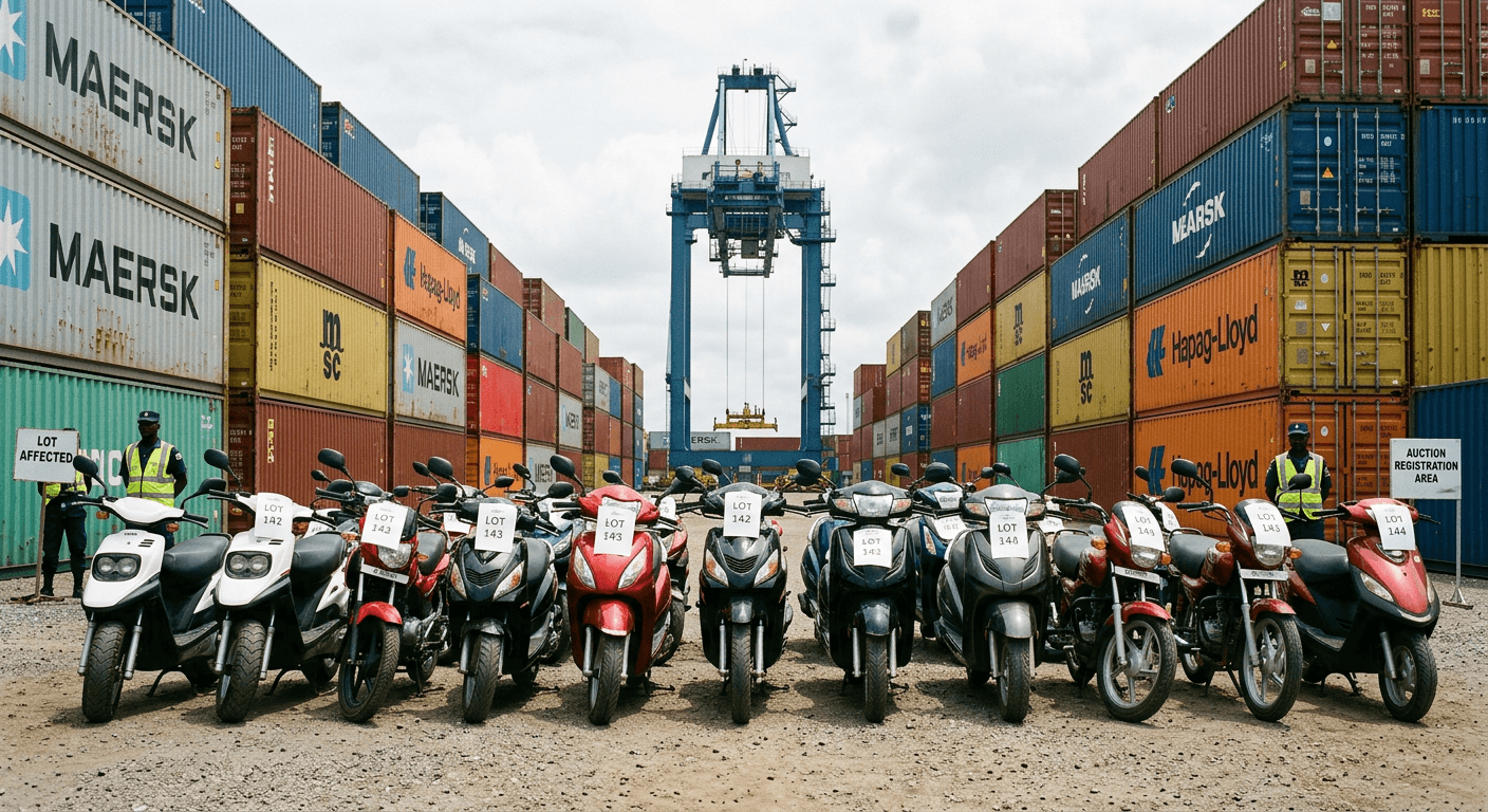Cession de motocycles saisis par la Douane – Juin 2026